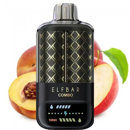 ELF BAR COMBO disposable vape with apple and juicy peach flavor and 25000 puffs