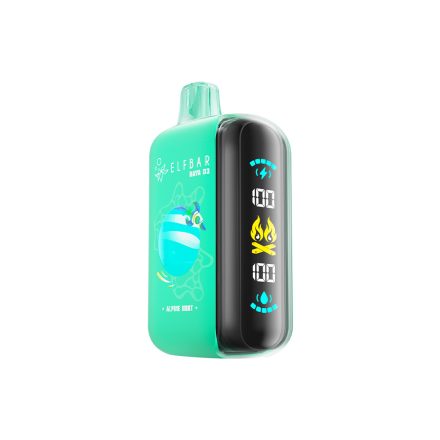 ELF BAR RAYA D3 disposable vape with alpine mint flavor and 25000 puffs