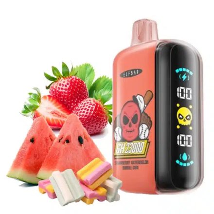 ELF BAR GH23000 rechargeable vape with strawberry watermelon bubblegum flavor and 23000 puffs