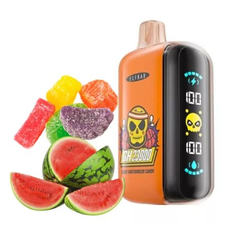 ELF BAR GH23000 disposable vape with sour watermelon candy flavor and 23000 puffs