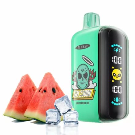 ELF BAR GH23000 rechargeable vape with watermelon ice flavor and 23000 puffs