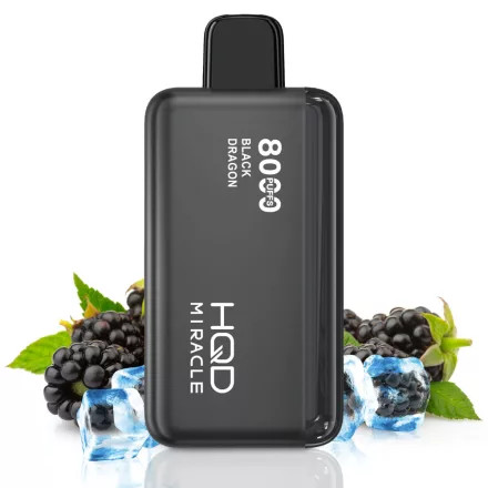 HQD MIRACLE 8000 5% - Black Ice - RECHARGEABLE