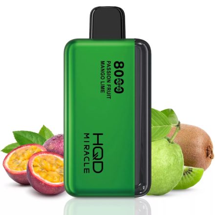 HQD MIRACLE 8000 5% - Passion Fruit Kiwi Guava  - RECHARGEABLE
