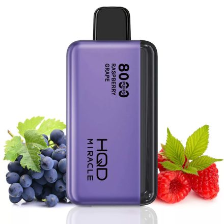 HQD MIRACLE 8000 5% - Raspberry Grape - RECHARGEABLE